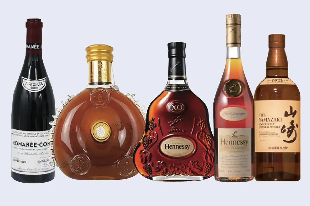 酒（ウイスキー、ブランデー、ワイン）